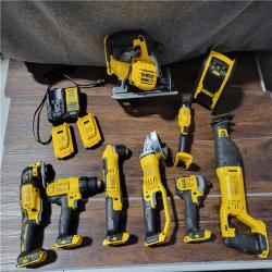 CALIFORNIA AS-IS DEWALT 9-TOOL COMBO KIT(BATTERIES,CHARGER,AND BAGS INCLUDED)