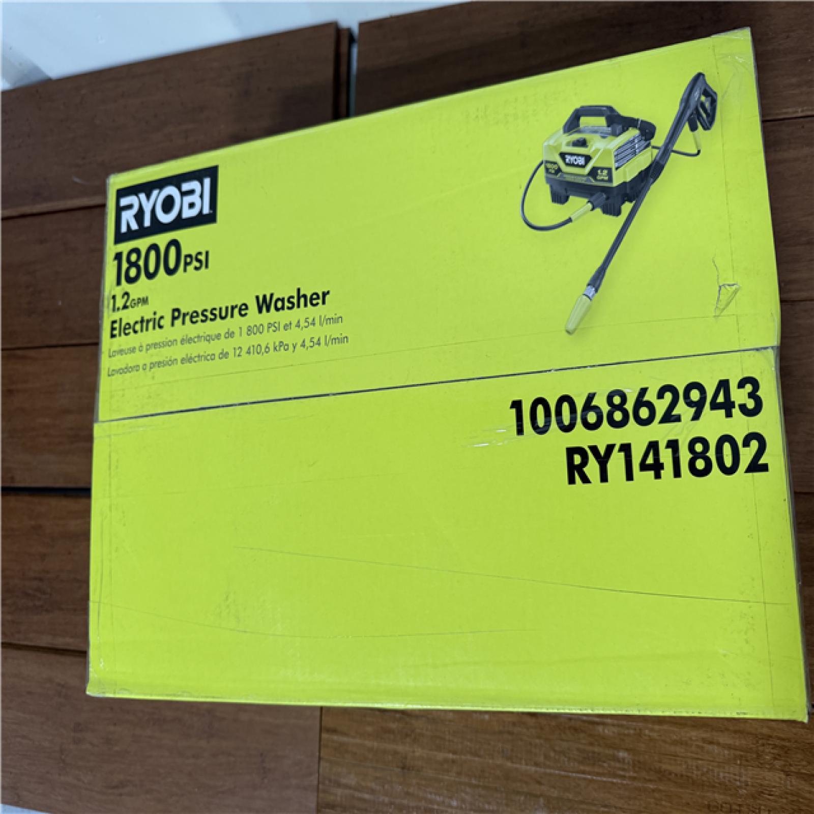 California NEW Ryobi Electric Pressure Washer 1800 PSI