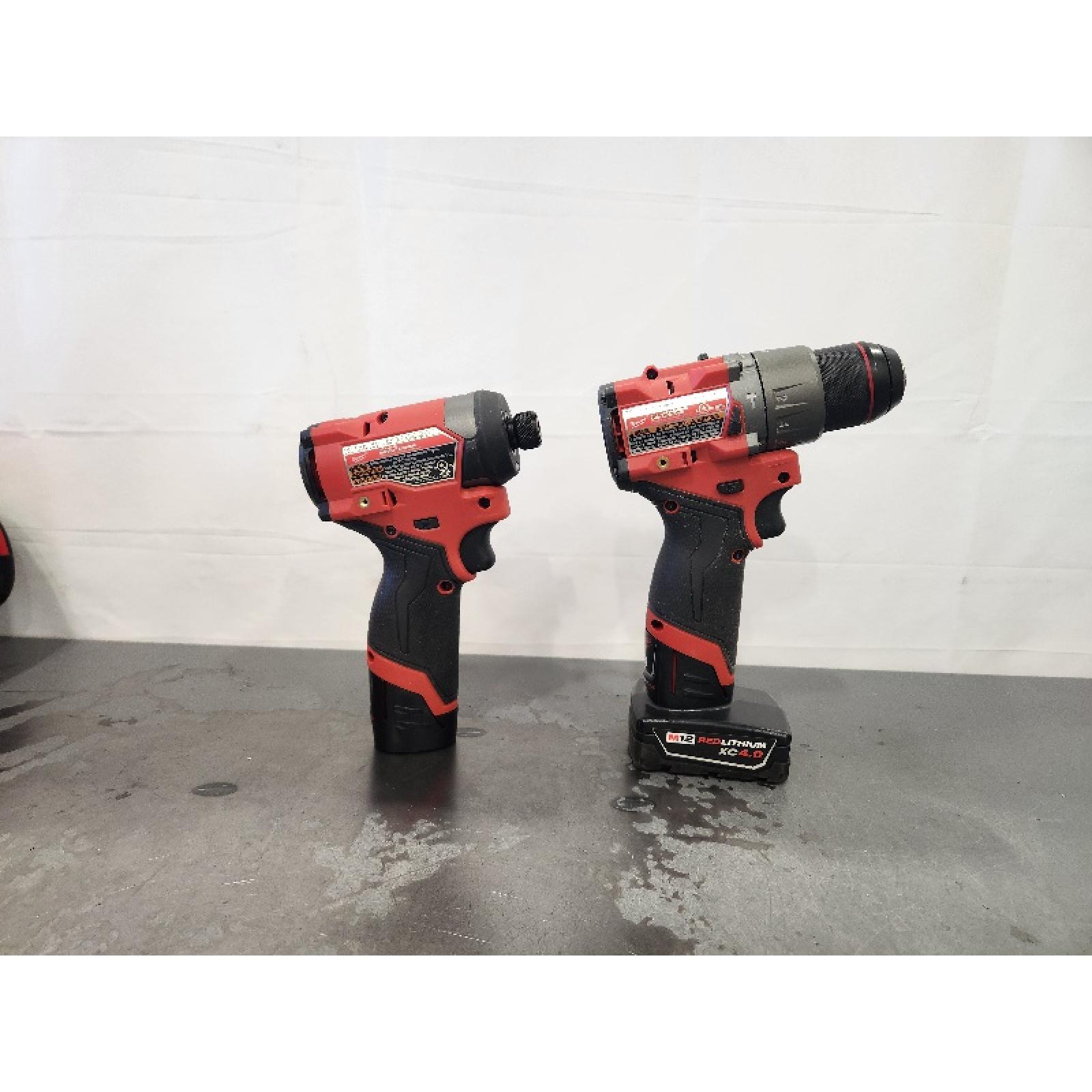 AS-IS- Milwaukee 12V Brushless Hammer Drill and Impact Driver Combo Kit
