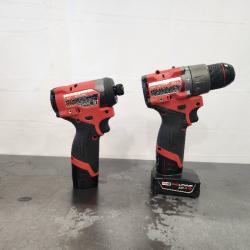 AS-IS- Milwaukee 12V Brushless Hammer Drill and Impact Driver Combo Kit