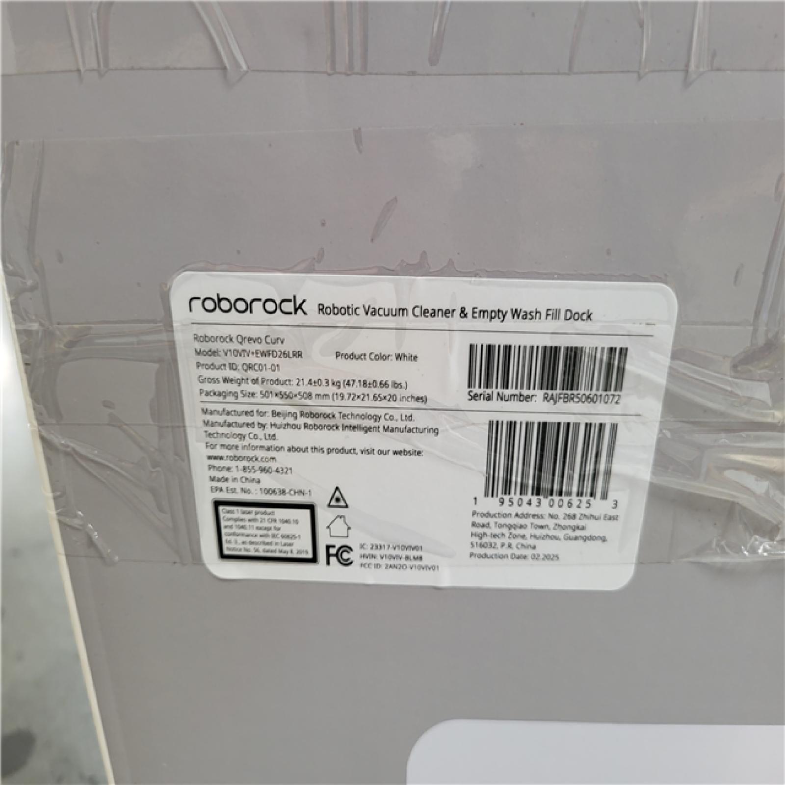 CALIFORNIA AS-IS LIKE NEW ROBOROCK QREVO CURV