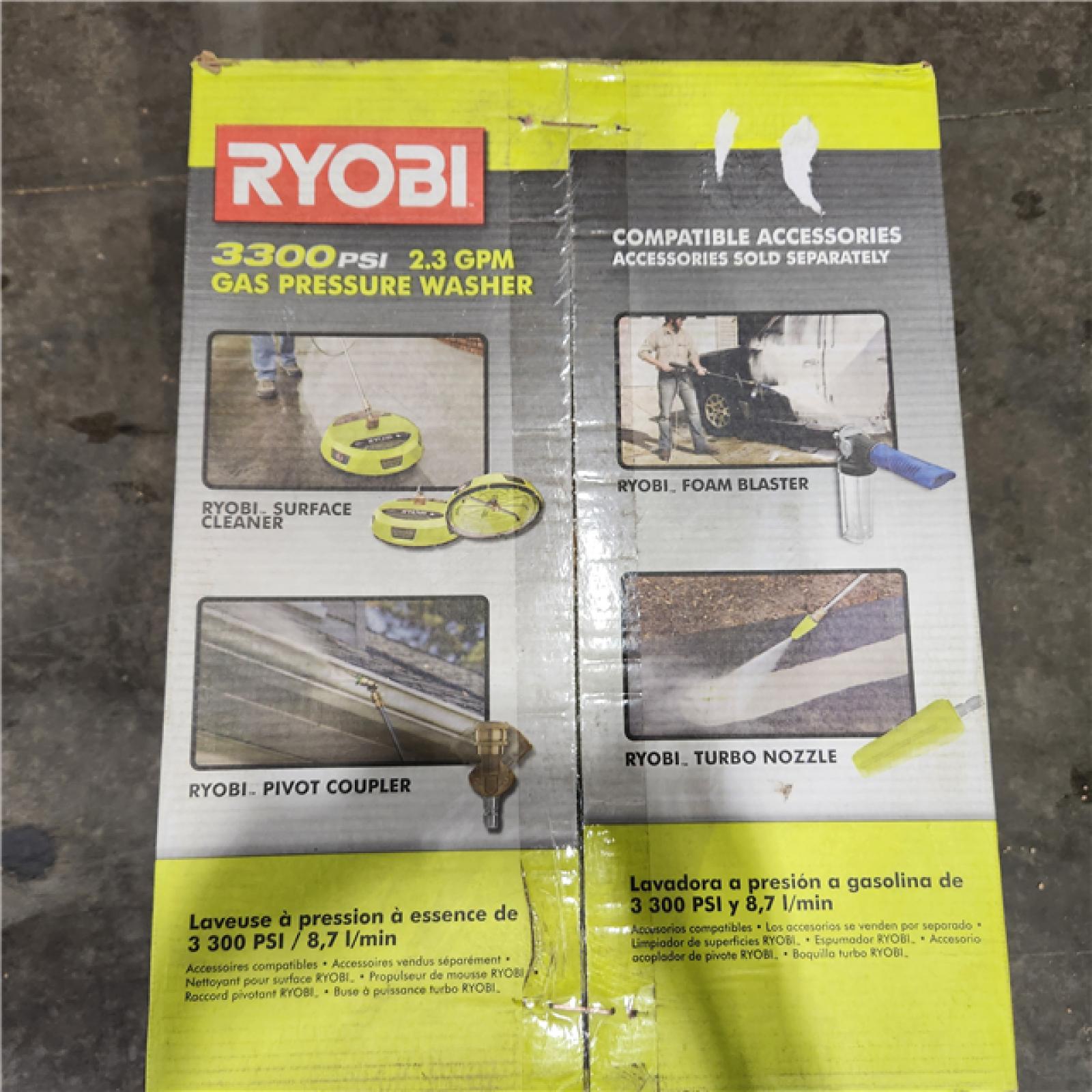 Dallas Location -NEW- RYOBI 3300 PSI 2.3 GPM Gas Pressure Washer