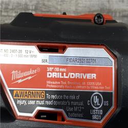 AS-IS Milwaukee 12V Lithium-Ion Cordless Drill Driver/Impact Driver Combo Kit