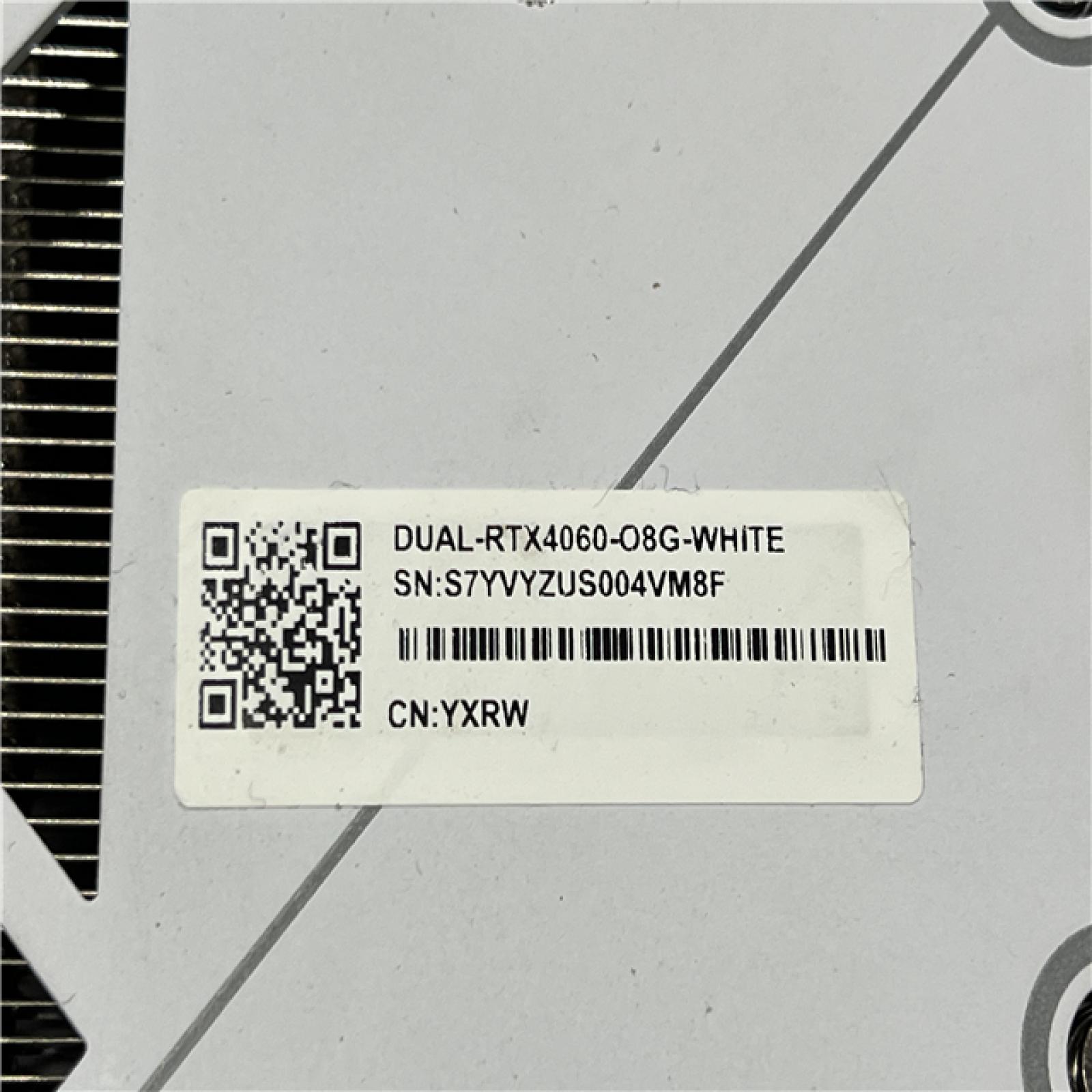 AS-IS ASUS Dual GeForce RTX™ 4060 Ti White OC Edition 8GB GDDR6