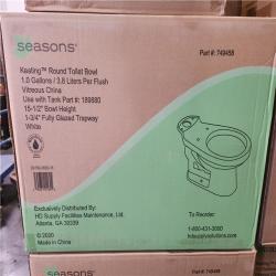 Phoenix Location NEW Seasons Keating Round Toilet Bowl With Tank 1.0 Gallons/ 3.8 Liters a Flush Vitreous China Pallet (9 Toilets)