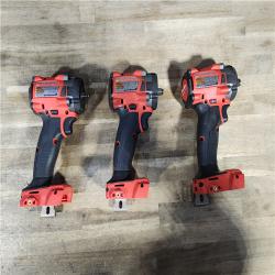 HOUSTON LOCATION - AS-IS MILWAUKEE 3 TOOL COMBO KIT W/ (2) BATTERY & CHARGER