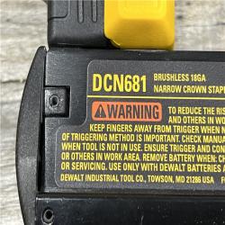 AS-IS DEWALT 20V MAX XR Lithium-Ion Cordless 18-Gauge Narrow Crown Stapler Kit