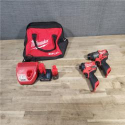 HOUSTON LOCATION - AS-IS (APPEARS LIKE NEW) Milwaukee 3497-22 12V Brushless Hammer Drill and Impact Driver Combo Kit