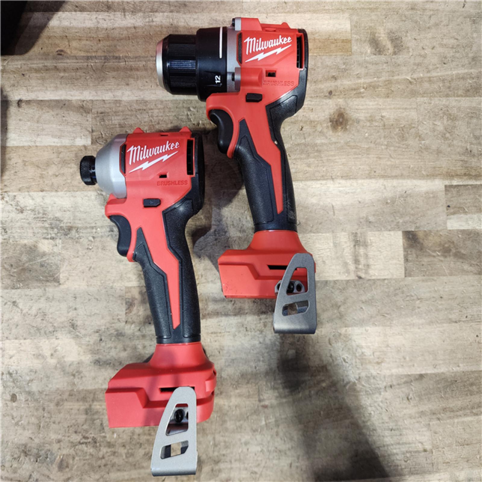 HOUSTON LOCATION - AS-IS Milwaukee 18V Lithium-Ion Brushless Cordless Compact Drill/Impact Combo Kit