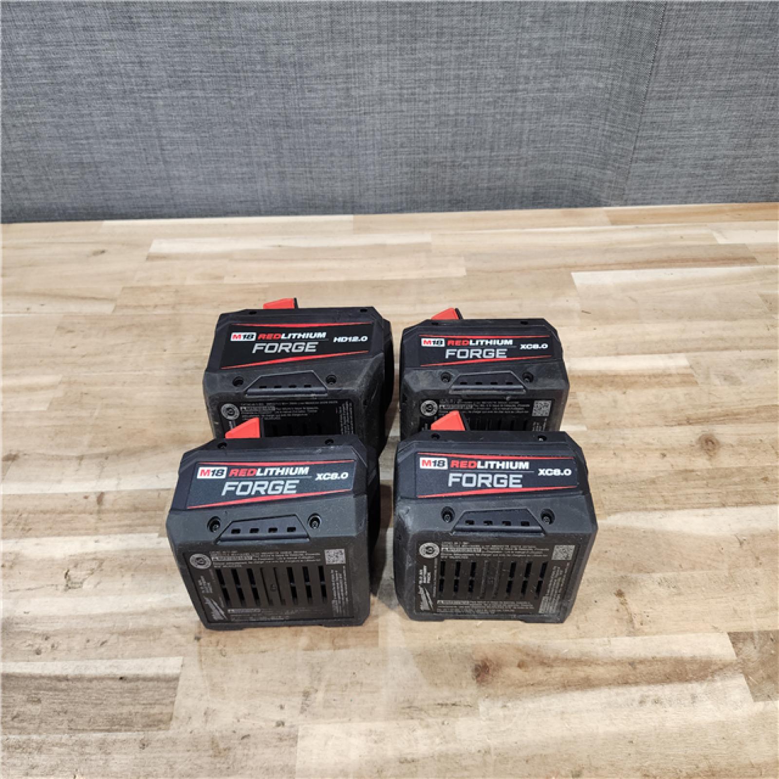 HOUSTON LOCATION - AS-IS MILWAUKEE FORGE BATTERY PACK QTY - 4