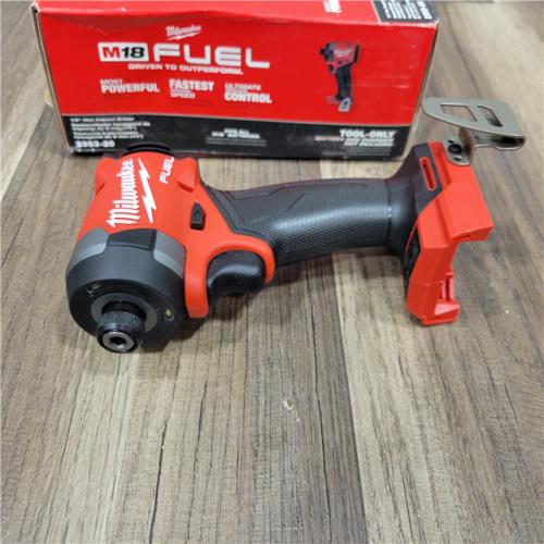 AS-IS Milwaukee 2953-20 18V Lithium-Ion Brushless Cordless 1/4   Hex Impact Driver Bare Tool  Red