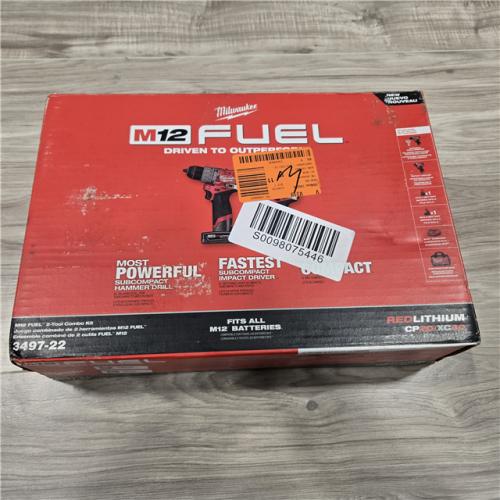 NEW- Milwaukee 3497-22 12V Brushless Hammer Drill and Impact Driver Combo Kit