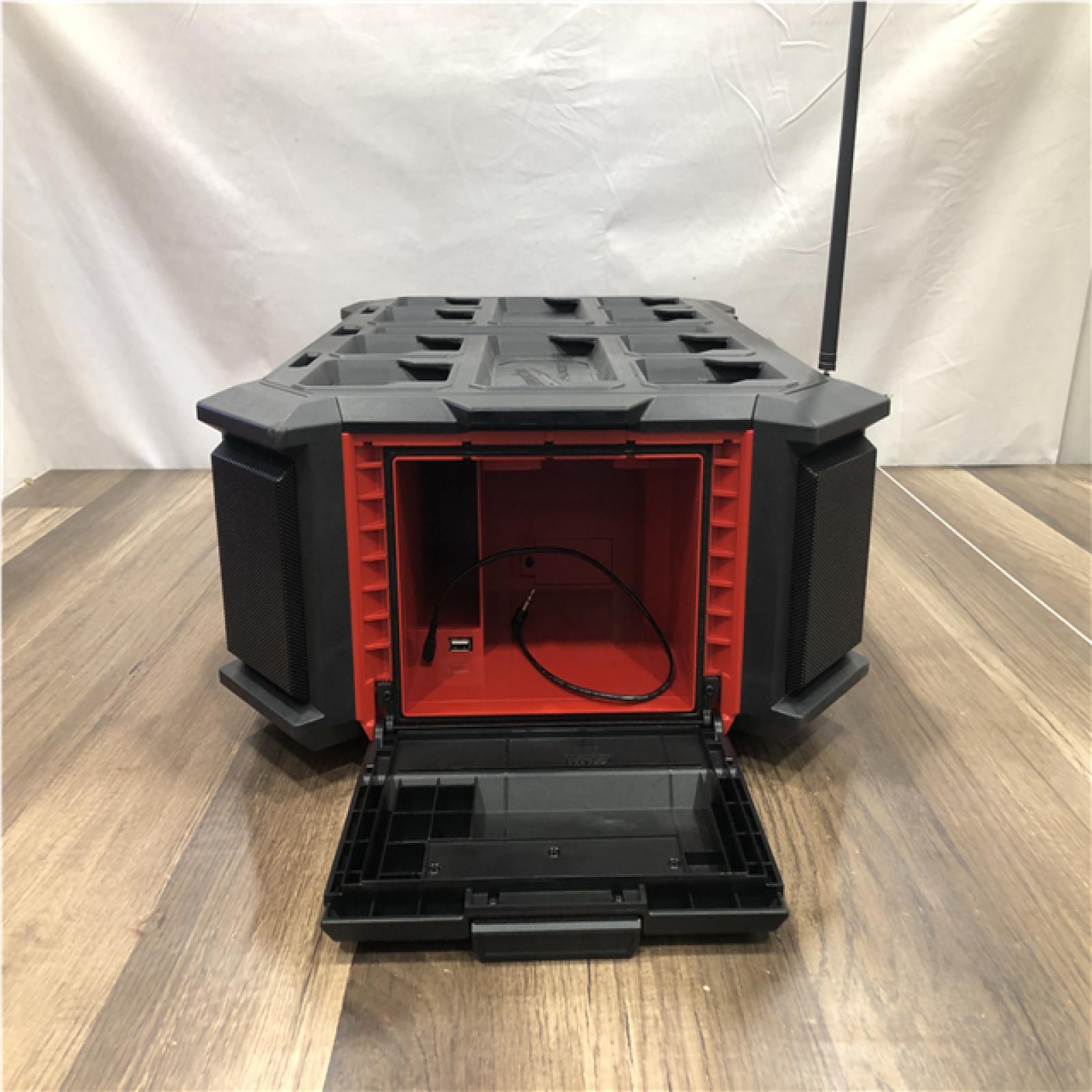 AS-IS Milwaukee Lithium-Ion Cordless PACKOUT Radio/Speaker with Built-In Charger