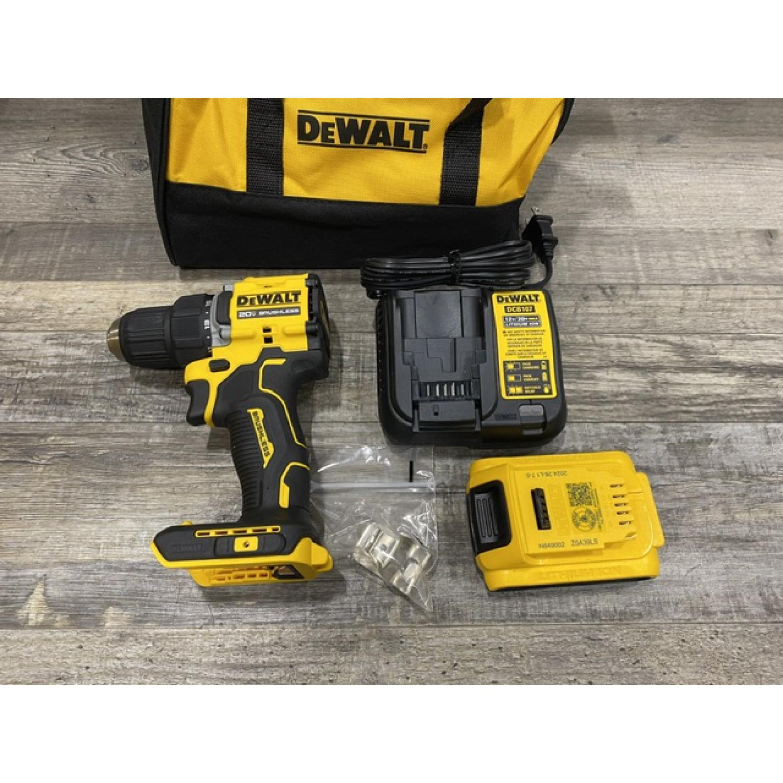 AS-IS DEWALT Atomic 20V Lithium-Ion Cordless Compact 1/2 in. Drill/Driver Kit