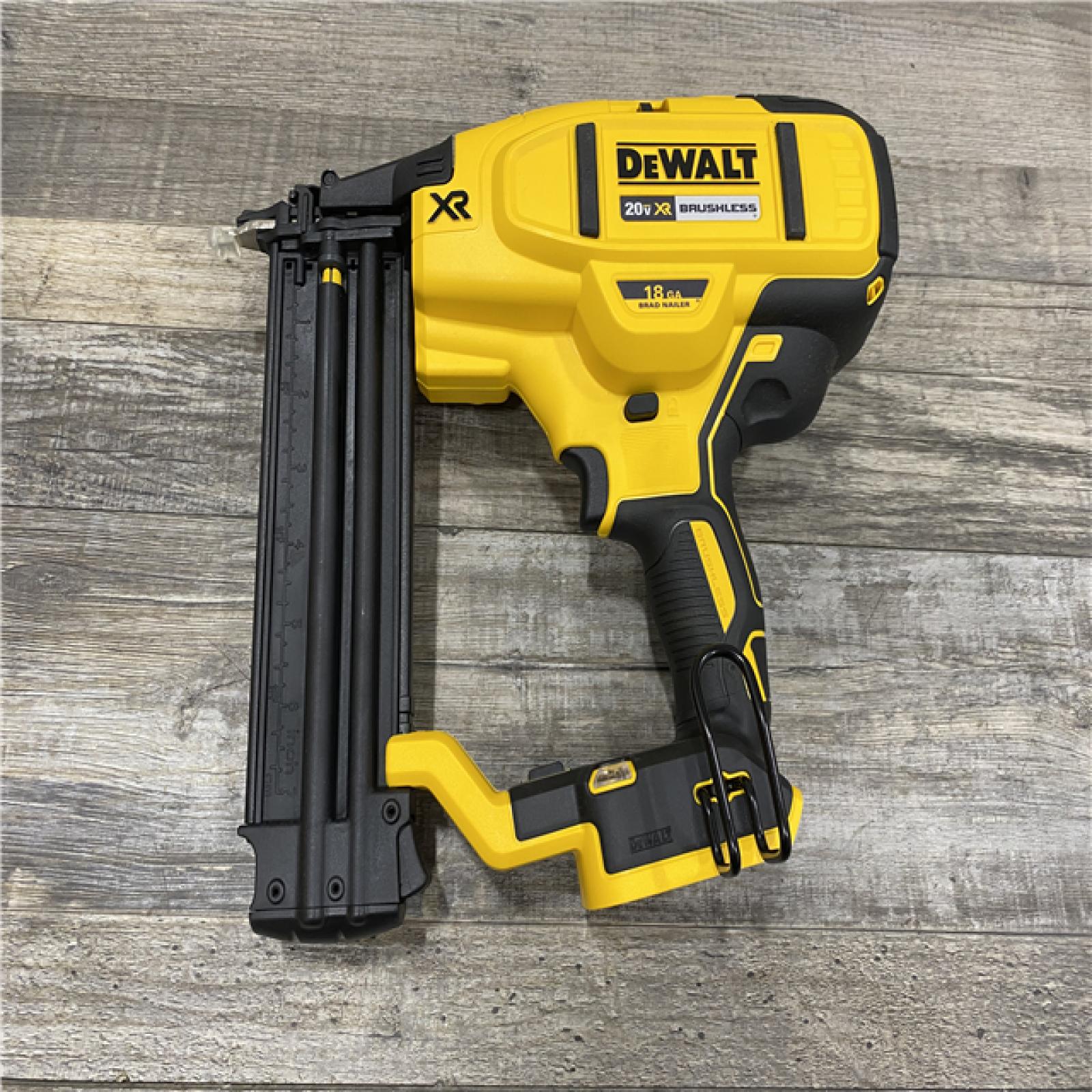 AS-IS DEWALT 20V MAX XR Lithium-Ion Electric Cordless 18-Gauge Brad Nailer (Tool Only)