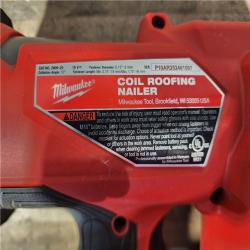 HOUSTON LOCATION - AS-IS Milwaukee FUEL 18-Volt Lithium-Ion Brushless Cordless Coil Roofing Nailer (Tool Only)