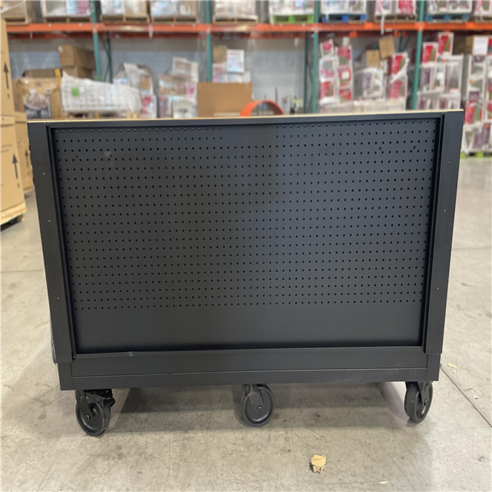 DALLAS LOCATION- AS-IS HUSKY 61 in. W x 26 in. D Heavy Duty 10-Drawer 1-Door Mobile Workbench