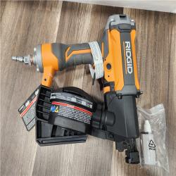 AS-IS - RIDGID Pneumatic 15 Deg. 1-3/4 in. Coil Roofing Nailer
