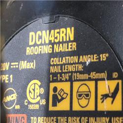 AS-IS DEWALT 20V MAX 15-Degree Electric Cordless Roofing Nailer (Tool Only)