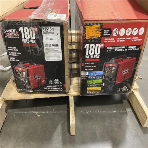 Dallas Location - As-Is Lincoln Electric Weld-Pak 180 Amp Welder(Lot Of 2)