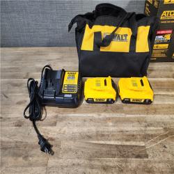 HOUSTON LOCATION - AS-IS Dewalt DCK225D2 20V MAX ATOMIC Brushless Compact Lithium-Ion 1/2 in. Cordless Drill Driver and 1/4 in. Impact Driver Combo Kit with 2 Batteries 2 Ah