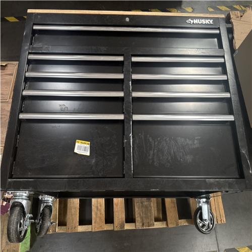CALIFORNIA AS IS HUSKY 9 DRAWER WORKBENCH MISSING WHEEL