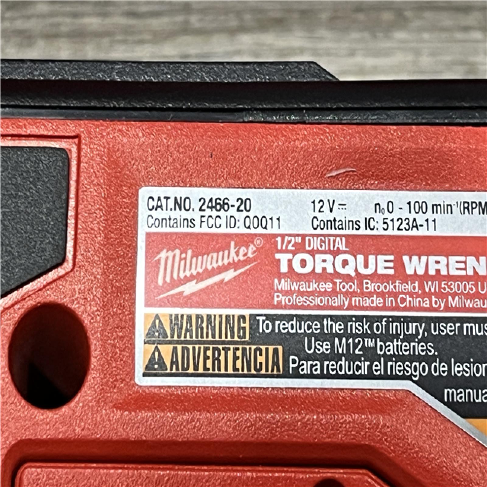 LIKE NEW - Milwaukee FUEL One-Key 12-Volt Lithium-Ion Brushless Cordless 1/2 in. Digital Torque Wrench (Tool-Only)