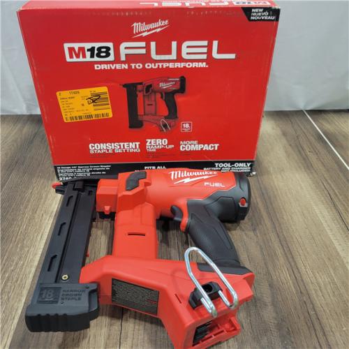 AS-IS MILWAUKEE M18 FUEL 18-Volt Lithium-Ion Brushless Cordless 18-Gauge 1/4 in. Narrow Crown Stapler (Tool-Only)