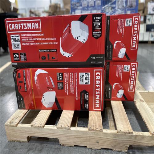 DALLAS LOCATION- NEW!- CRAFTSMAN CMXC1220 1/2 HP Smart Compatible Garage Door Opener PALLET (8 UNITS)