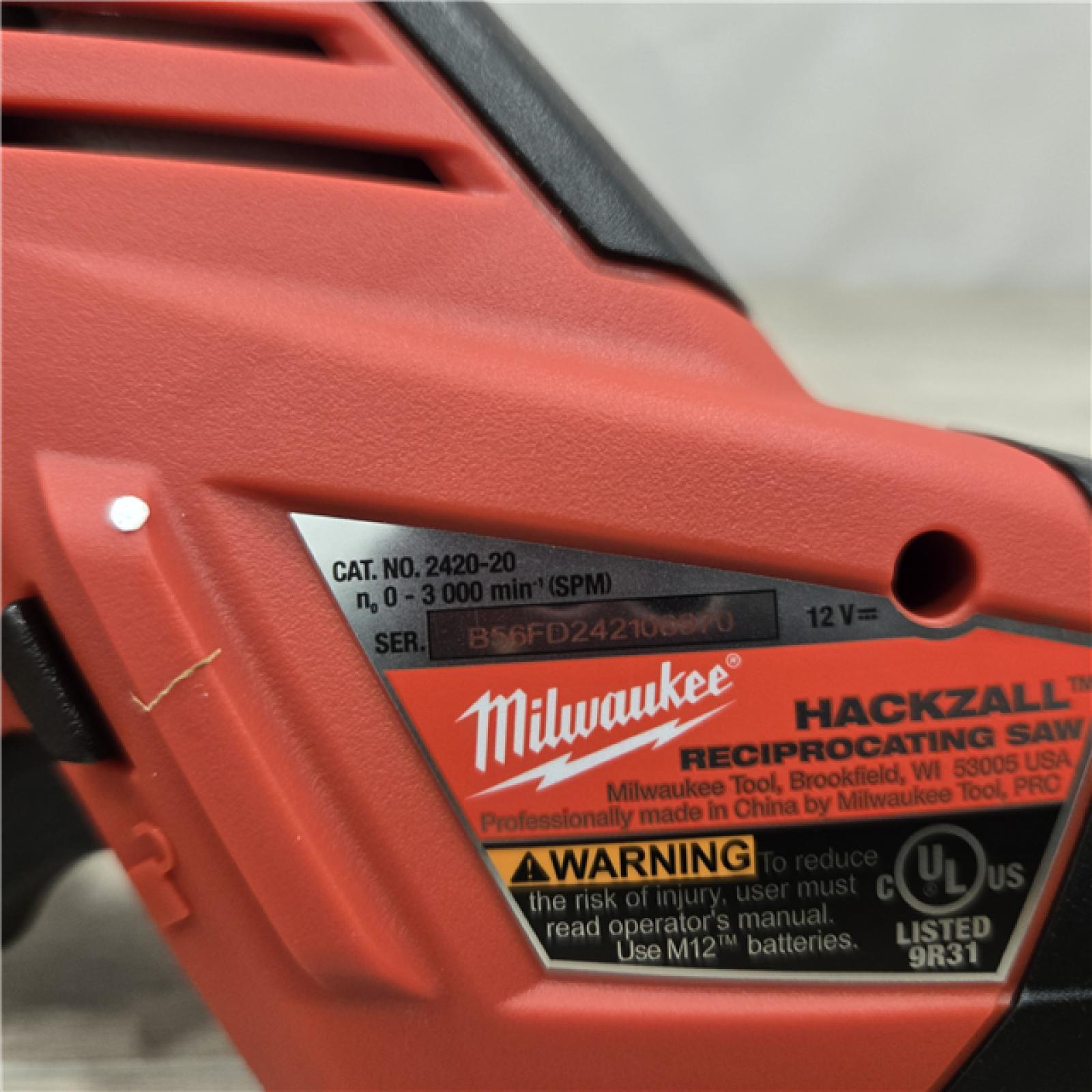 AS-IS Milwaukee 2420-21 12V 1.5Ah Cordless Straight Handle Reciprocating Saw Kit