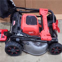 HOUSTON LOCATION - AS-IS M18 FUEL Brushless Cordless 21 in. Walk Behind Dual Battery Self-Propelled Mower W/ Rapid Charger