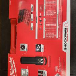 Phoenix NEW Milwaukee SHOCKWAVE 3/8 in. Drive SAE and Metric 6 Point Impact Socket Set (43-Piece) (SEALED)