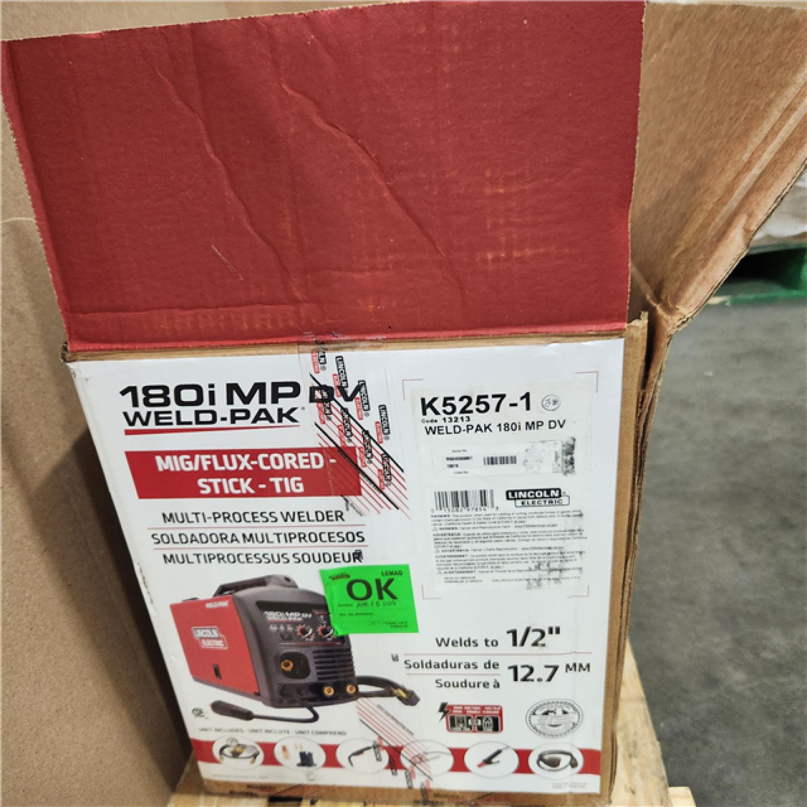 Dallas Location - As-Is Lincoln WELD PAK 180i MP Portable Welder