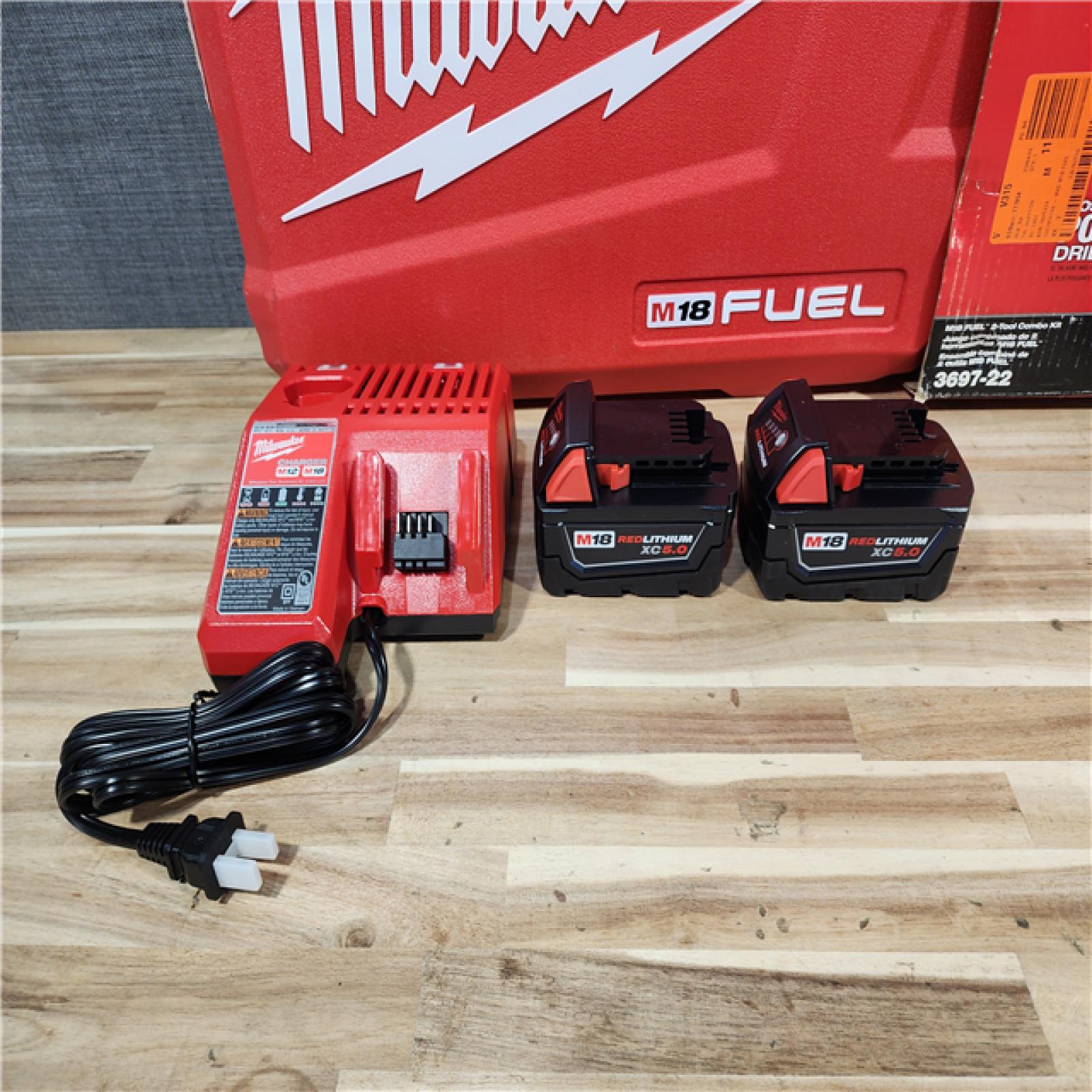 HOUSTON LOCATION - AS-IS (APPEARS LIKE NEW) Milwaukee FUEL 18V Lithium-Ion Brushless Cordless Hammer Drill and Impact Driver Combo Kit