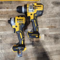HOUSTON LOCATION - AS-IS DEWALT 20V MAX Cordless Brushless Hammer Drill/Driver 2 Tool Combo Kit with FLEXVOLT ADVANTAGE