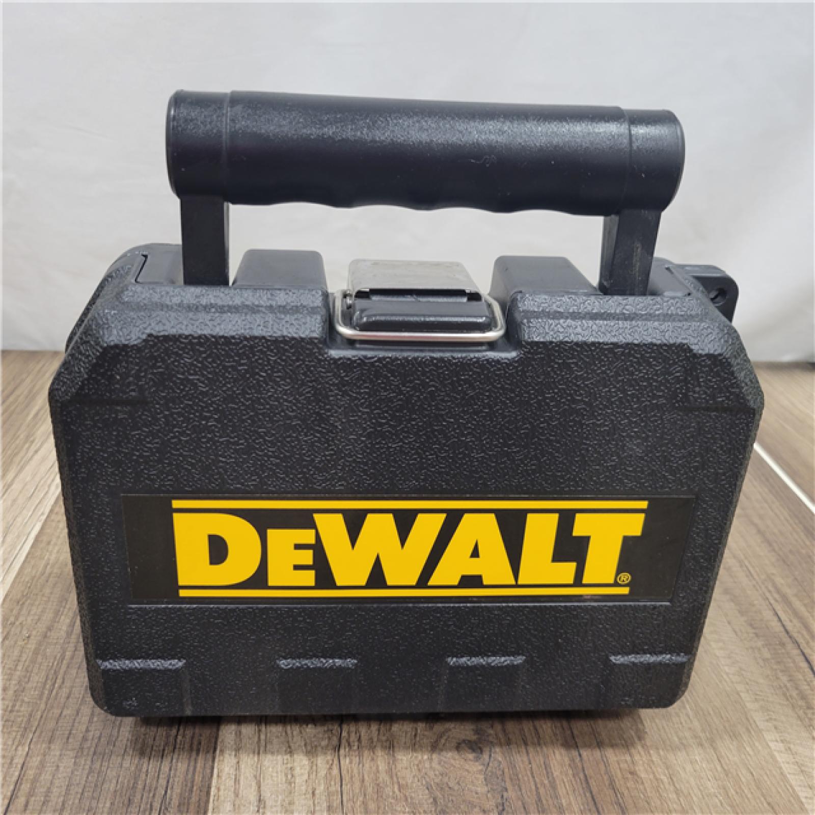 AS-IS DEWALT 55 ft. Green Self-Leveling Cross Line Laser Level with (2) AA Batteries & Case