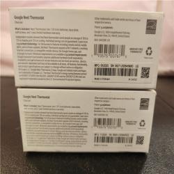 Phoenix AS-IS Google Nest Thermostat - Smart Programmable Wi-Fi Thermostat - Charcoal (2-Pack)