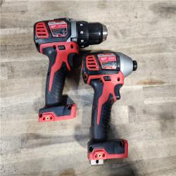 HOUSTON LOCATION - AS-IS Milwaukee 18V Cordless Brushed 2-Tool Drill/Driver and Impact Driver Kit