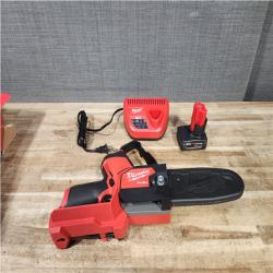Houston Location AS-IS Milwaukee FUEL 12V Lithium-Ion Brushless Battery 6 in. HATCHET Pruning Saw Kit