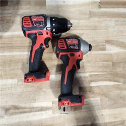HOUSTON LOCATION - AS-IS Milwaukee 18V Lithium-Ion Cordless Drill Driver/Impact Driver Combo Kit