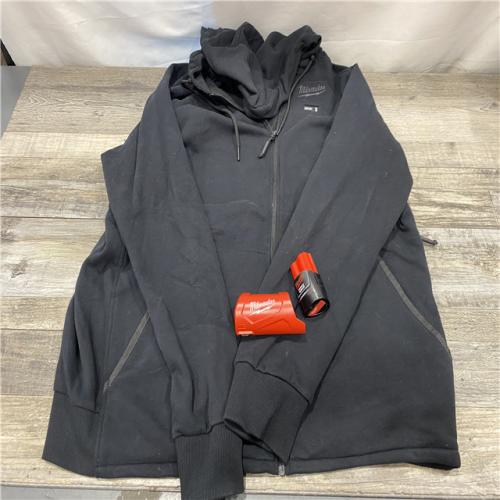 AS-IS Milwaukee Men's 3X-Large 12V Lithium-Ion Cordless AXIS Black Heated Jacket Kit