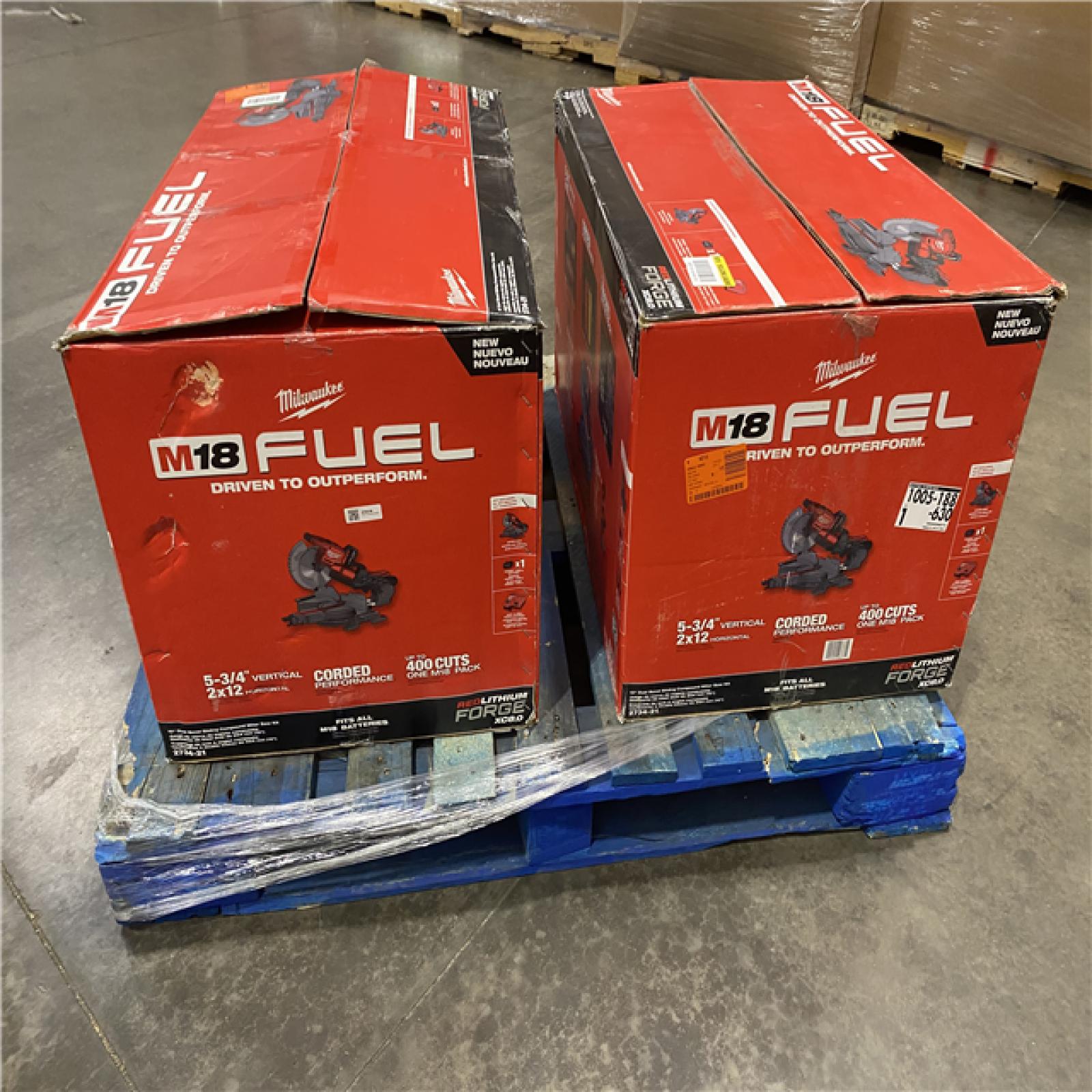 Dallas Location - As-Is M18 FUEL™ 10” Dual Bevel Sliding Compound Miter Saw Kit(Lot Of 2)