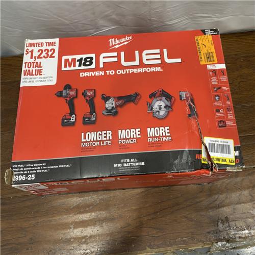 NEW MILWAUKEE M18 18-Volt Lithium-Ion Brushless Cordless FUEL Combo Kit (5-Tool) with 2-Batteries, 1-Charger, and Tool Bag