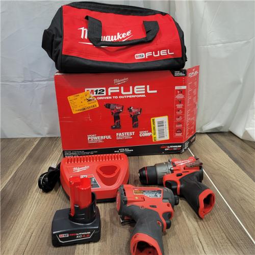 AS-IS Milwaukee 3497-22 12V Brushless Hammer Drill and Impact Driver Combo Kit