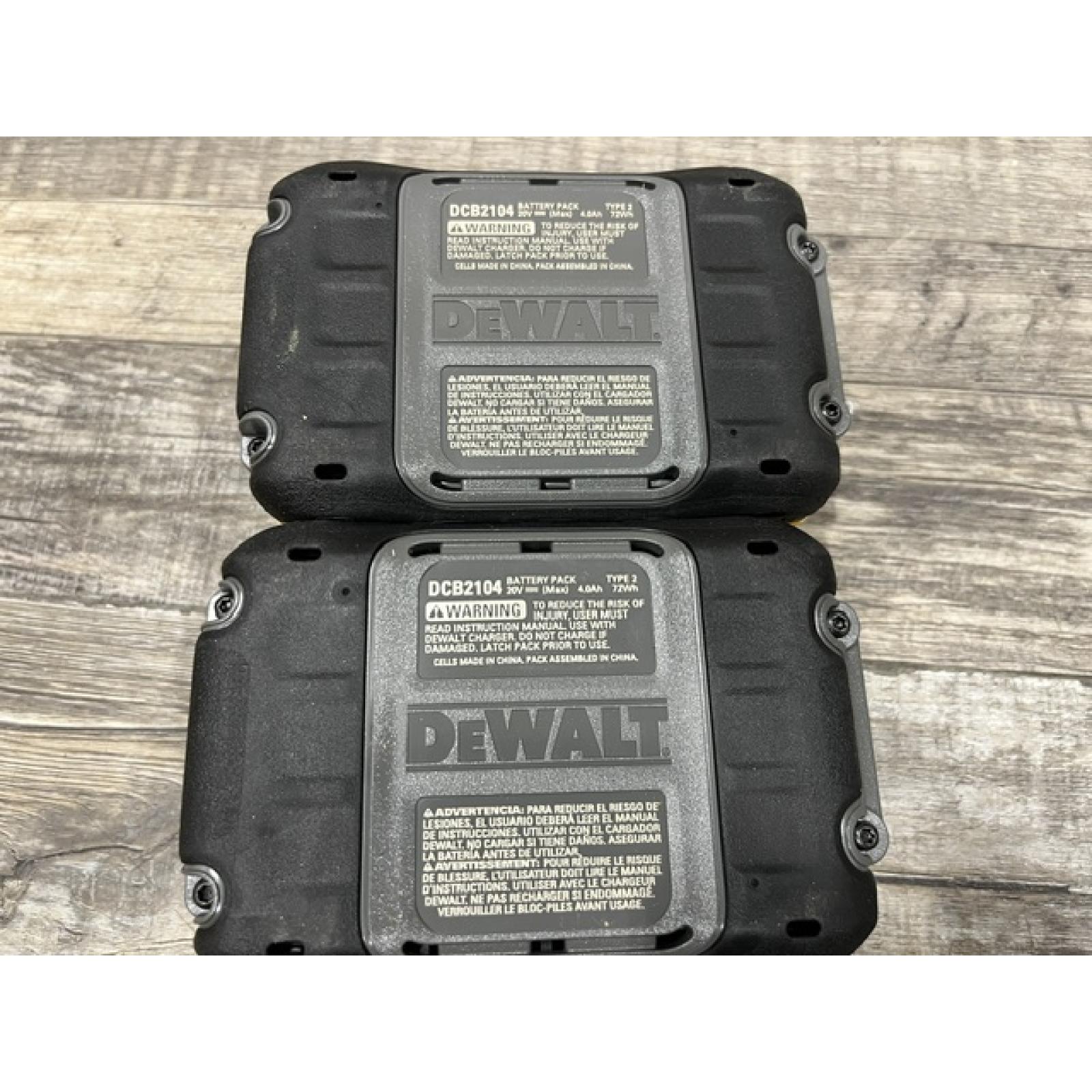 AS-IS DEWALT 20V MAX XR Lithium-Ion 4.0 Ah Battery Packs (2-Pack)