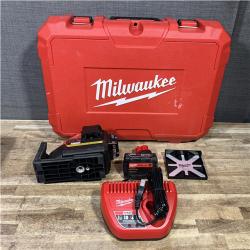 Houston Location AS-IS Milwaukee 12-Volt Lithium-Ion Cordless Green 250 ft. 3-Plane Laser Level Kit