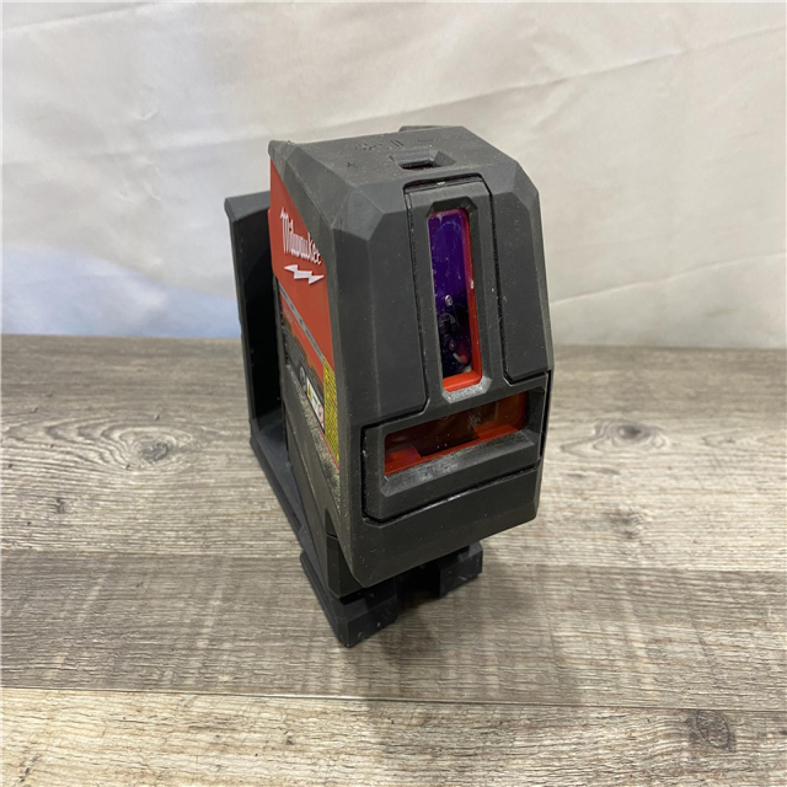 AS-IS Milwaukee 12-Volt Lithium-Ion Cordless Green 125 ft. Cross Line and Plumb Points Laser Level Kit