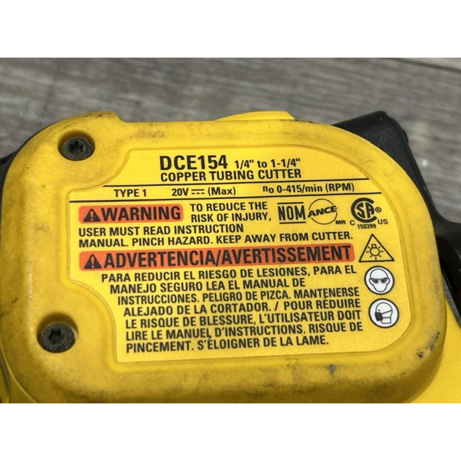 AS-IS DEWALT 20-Volt MAX XR Copper Cutter (Tool Only)