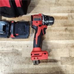 HOUSTON LOCATION - AS - IS Milwaukee 18V Lithium-Ion Brushless Cordless 1/2 in. Compact Drill/Driver Kit