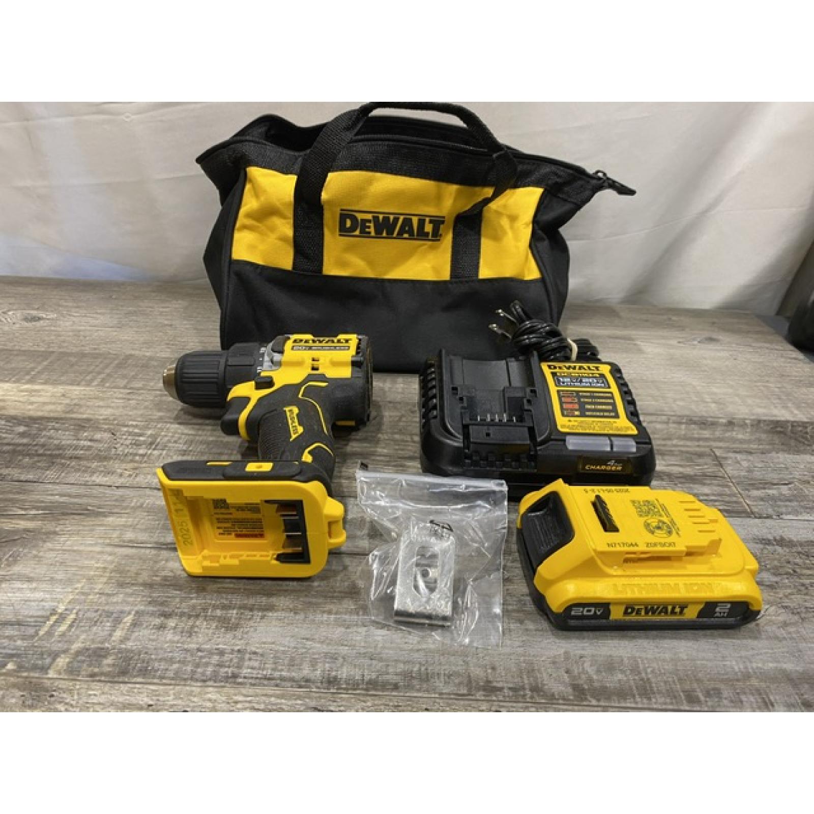 AS-IS DEWALT Atomic 20V Lithium-Ion Cordless Compact 1/2 in. Drill/Driver Kit